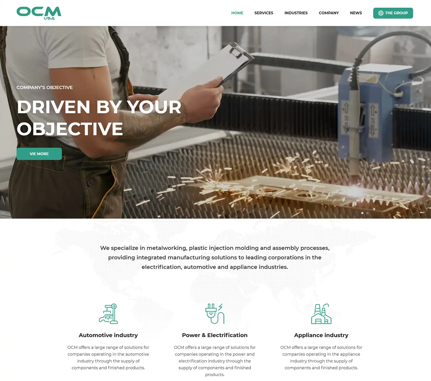 OCM САЩ - начална страница